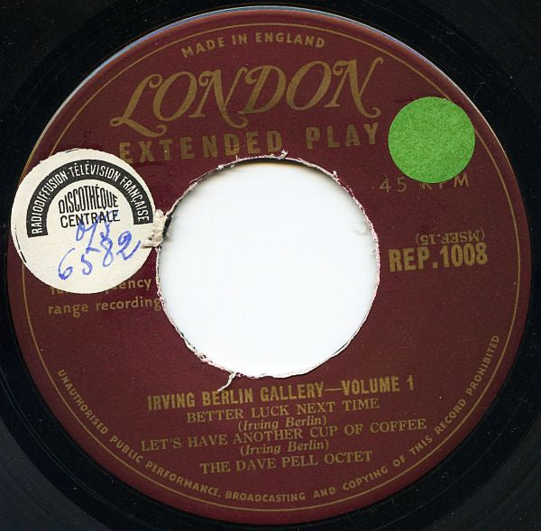 Dave Pell Octet : Irving Berlin Gallery (7", EP)