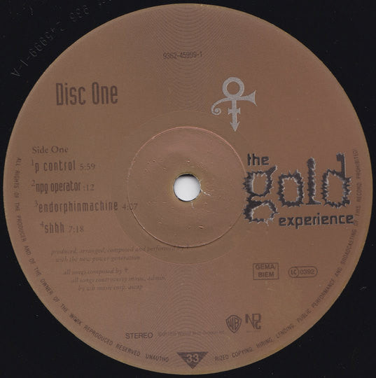 The Artist (Formerly Known As Prince) : The Gold Experience (2xLP, Album)