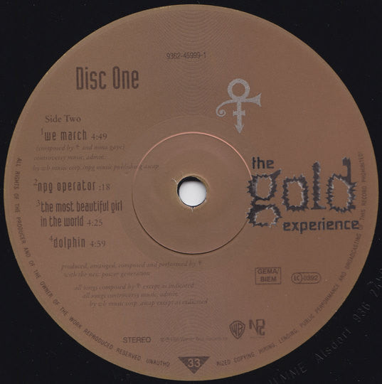 The Artist (Formerly Known As Prince) : The Gold Experience (2xLP, Album)