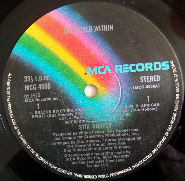 "Stix" Hooper : The World Within (LP, Album)