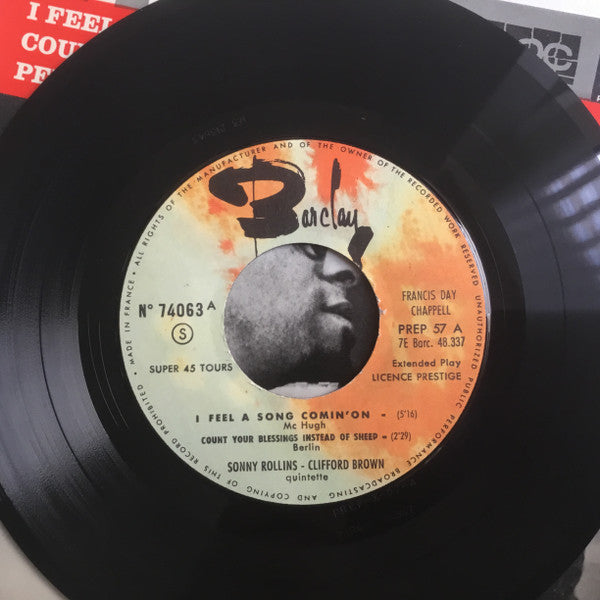 Sonny Rollins Et Clifford Brown : I Feel A Song Comin’on (7", EP)