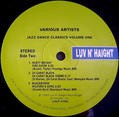 Various : Jazz Dance Classics Volume One (LP, Comp)