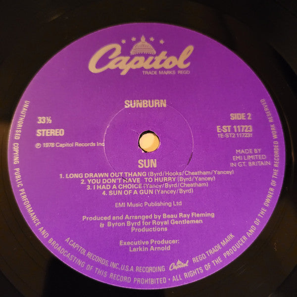 Sun (7) : Sunburn (LP, Album)