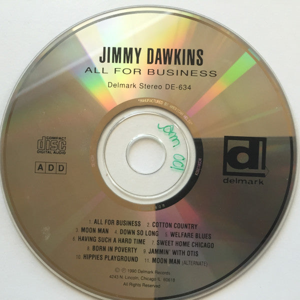 Jimmy Dawkins With Andrew Odom & Otis Rush : All For Business (CD, Album, RE)