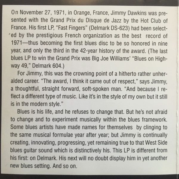 Jimmy Dawkins With Andrew Odom & Otis Rush : All For Business (CD, Album, RE)