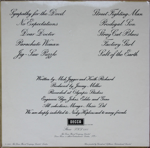 The Rolling Stones : Beggars Banquet (LP, Album)