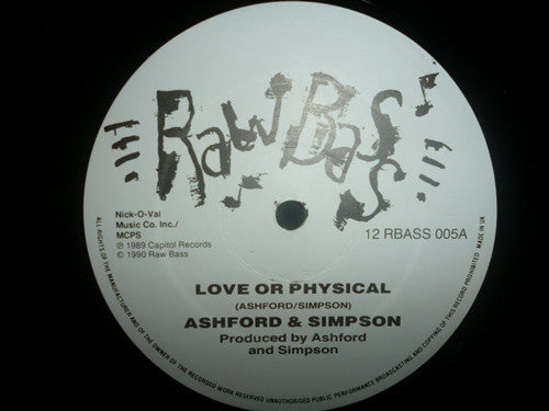Ashford & Simpson : Love Or Physical / Cookies And Cake (12")