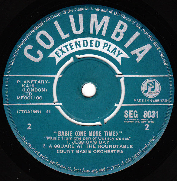 Count Basie Orchestra : Basie (One More Time) (7", EP, Mono)