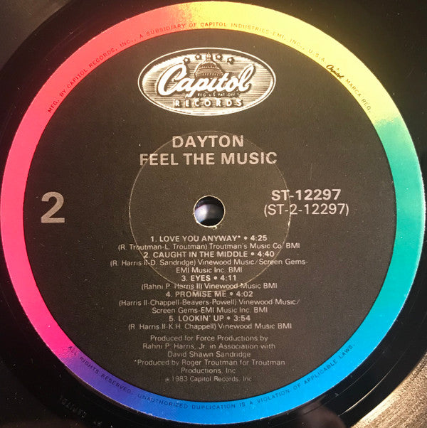 Dayton : Feel The Music (LP, Album, Jac)