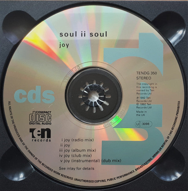 Soul II Soul : Joy (CD, Single, Dig)