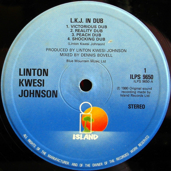 Linton Kwesi Johnson : LKJ In Dub (LP, Album)