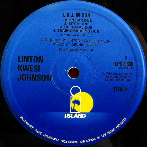 Linton Kwesi Johnson : LKJ In Dub (LP, Album)