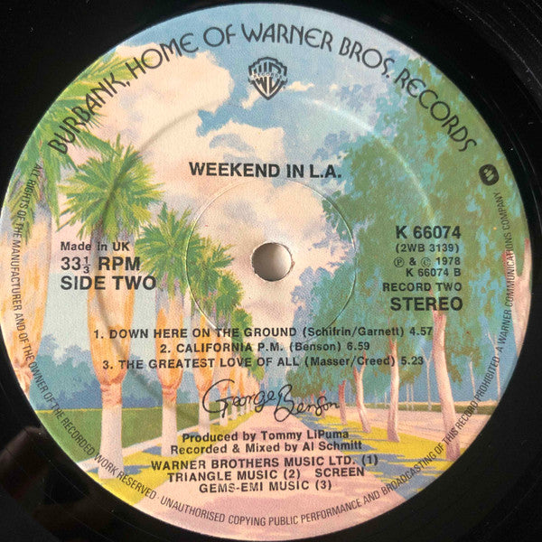 George Benson : Weekend In L.A. (2xLP, Album, Gat)