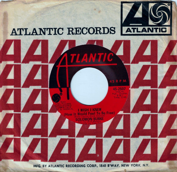 Solomon Burke : I Wish I Knew (How It Would Feel To Be Free) / It's Just A Matter Of Time (7", Single, PL )