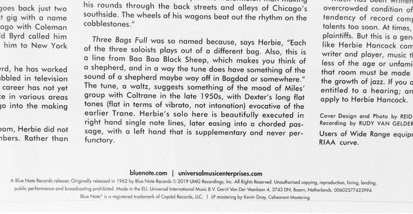 Herbie Hancock : Takin' Off (LP, Album, RE, 180)