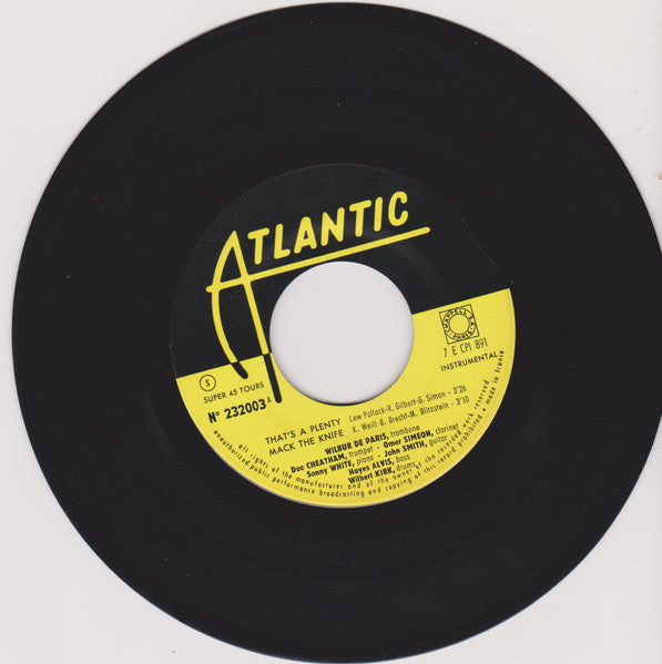 Wilbur De Paris : That's A Plenty (7", EP)