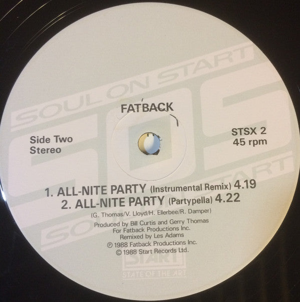 The Fatback Band : All-Nite Party (12")