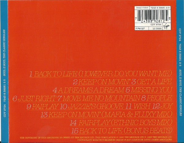 Soul II Soul : Volume IV The Classic Singles 88-93 (CD, Comp)