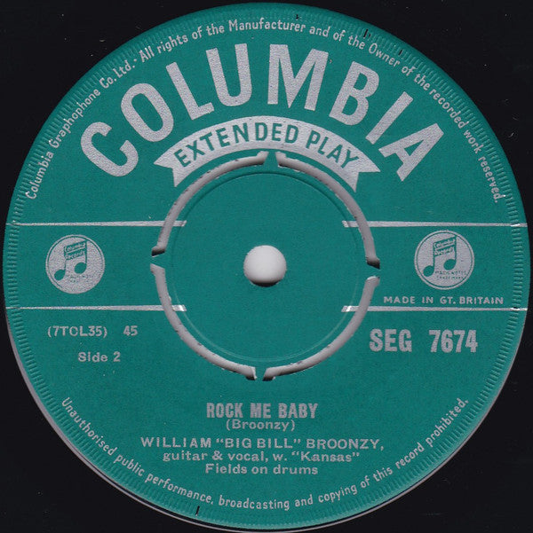 Big Bill Broonzy : Big Bill Broonzy Sings The Blues (7", EP)