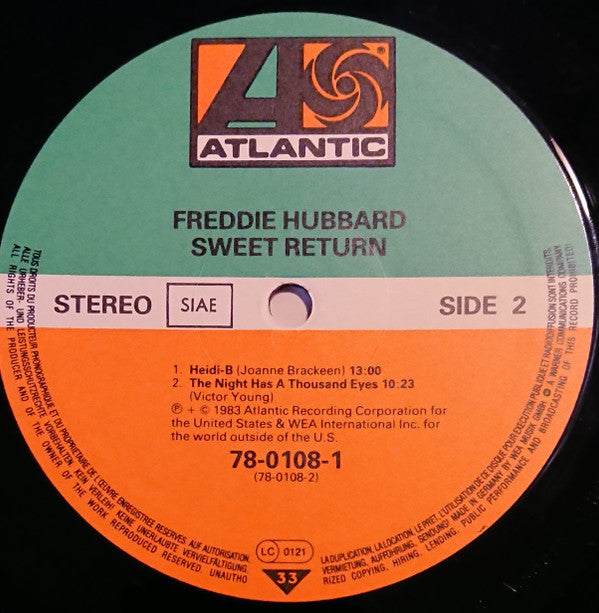 Freddie Hubbard : Sweet Return (LP, Album)