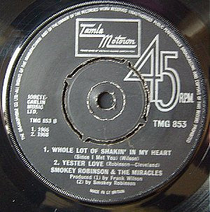 The Miracles : Going To A Go-Go (7", Single)