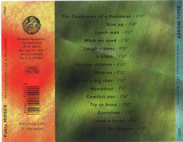 Pablo Moses : The Confession Of A Rastaman (CD, Album)