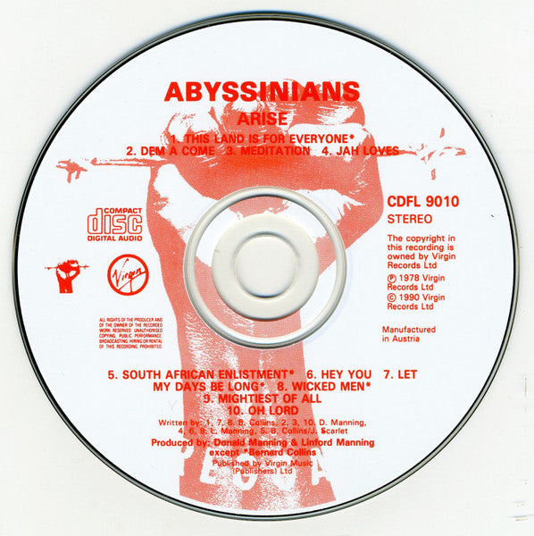 Abyssinians* : Arise (CD, Album, RE, RM)
