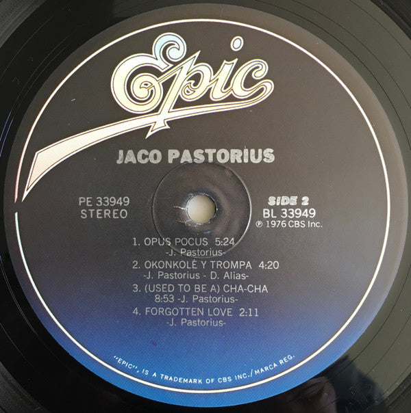 Jaco Pastorius : Jaco Pastorius (LP, Album, RE)