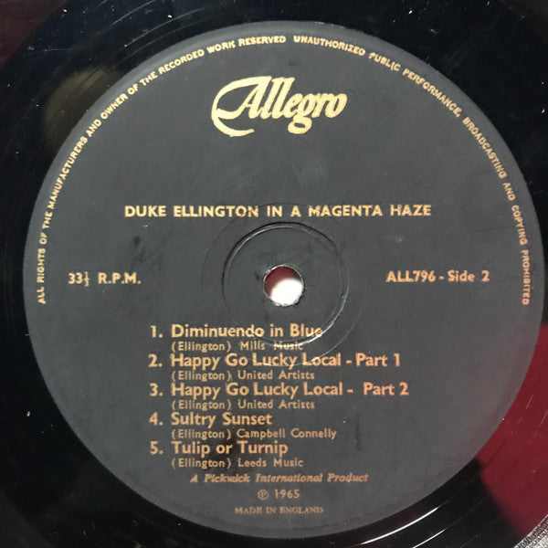 Duke Ellington : In A Magenta Haze (LP, Comp)