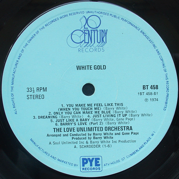 Love Unlimited Orchestra : White Gold (LP, Album)