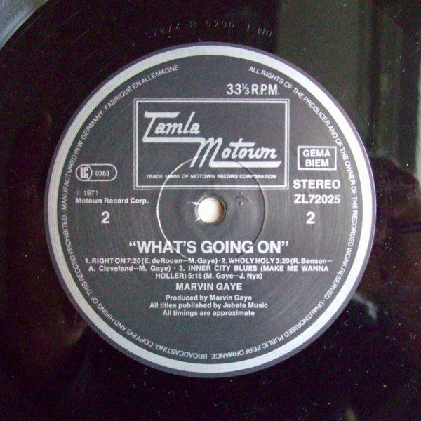 Marvin Gaye : What's Going On (LP, Album, RE, RP)