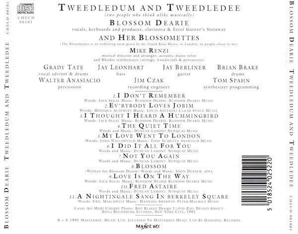 Blossom Dearie & Mike Renzi : Tweedledum And Tweedledee (CD, Album)