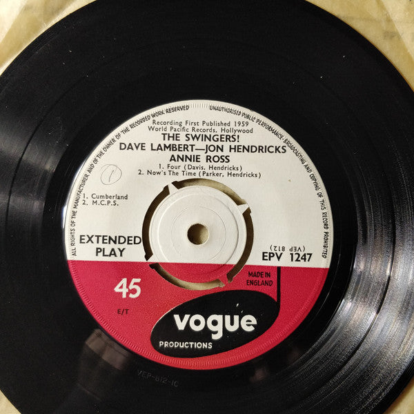 Lambert, Hendricks & Ross With Zoot Sims : The Swingers! (7", EP)