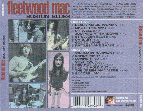 Fleetwood Mac : Boston Blues (2xCD, Album)