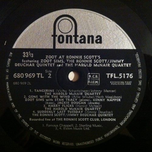 Zoot Sims : Zoot At Ronnie Scott's (LP, Album, Mono)
