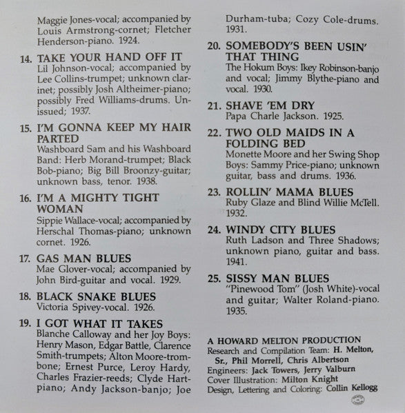 Various : Sissy Man Blues (25 Authentic Straight & Gay Blues & Jazz Vocals) (CD, Comp)
