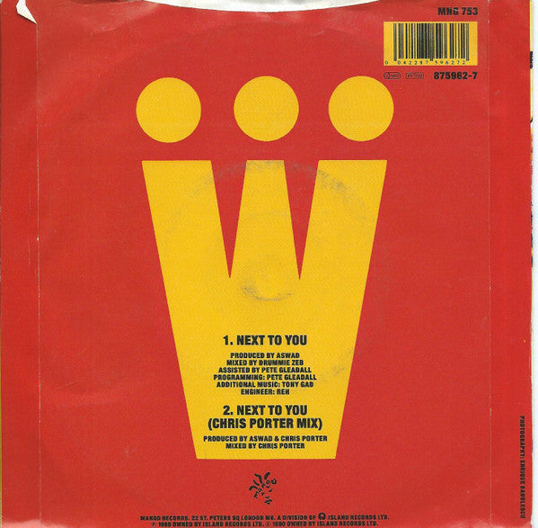 Aswad : Next To You  (7", Single, Sil)