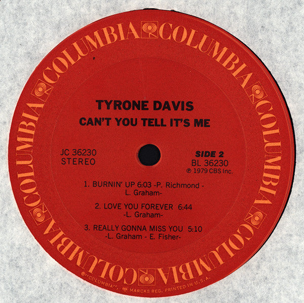 Tyrone Davis : Can't You Tell It's Me (LP, Album)