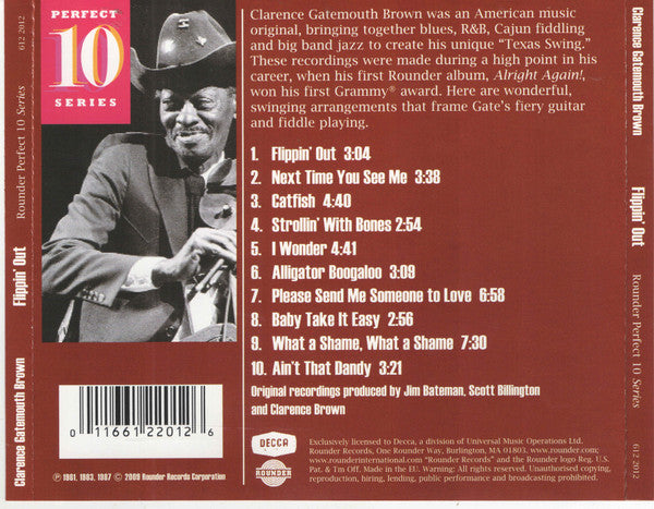 Clarence "Gatemouth" Brown : Flippin' Out (CD, Comp)