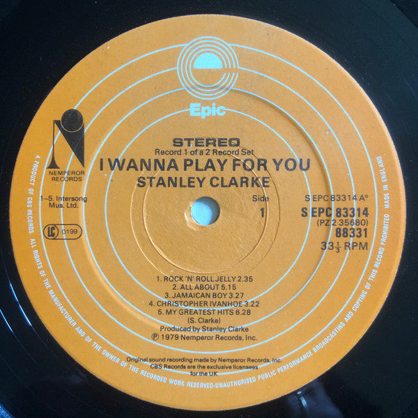 Stanley Clarke : I Wanna Play For You (2xLP, Album, Gat)