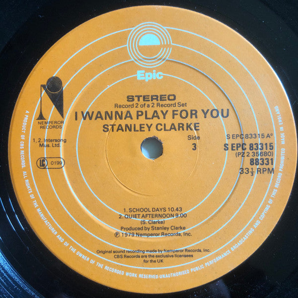 Stanley Clarke : I Wanna Play For You (2xLP, Album, Gat)