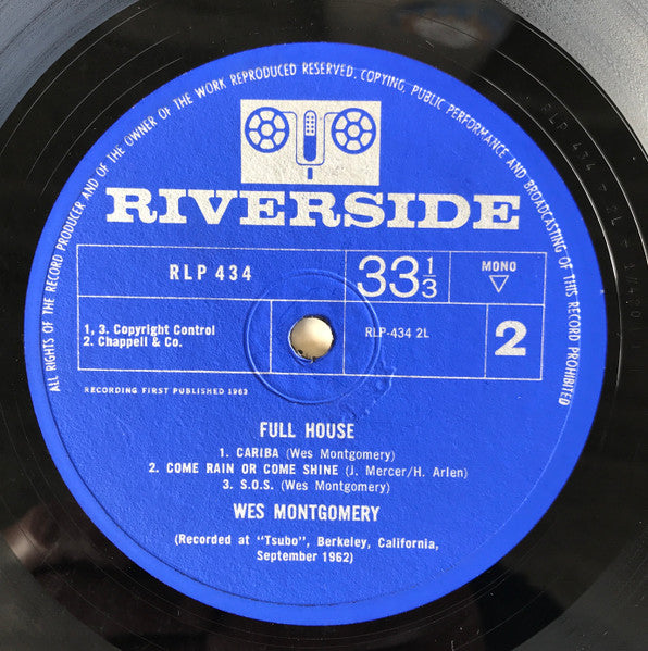 Wes Montgomery : Full House (LP, Album, Mono)