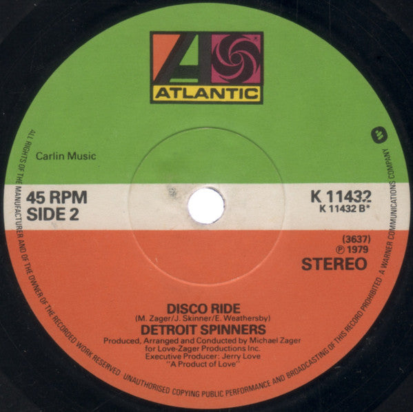 Spinners : Working My Way Back To You (7", Single, WEA)