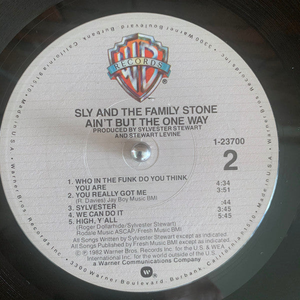 Sly & The Family Stone : Ain't But The One Way (LP, Album, Win)