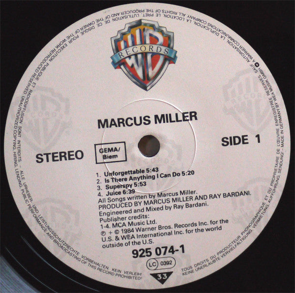 Marcus Miller : Marcus Miller (LP, Album)