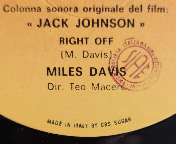 Miles Davis : Jack Johnson (Colonna Sonora Originale Del Film) (LP, Album, RE)