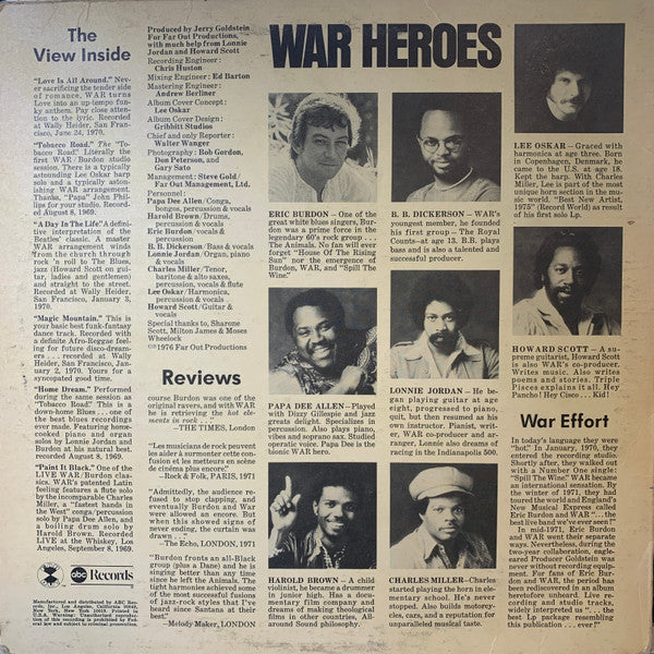Eric Burdon & War : Love Is All Around (LP, Album, San)