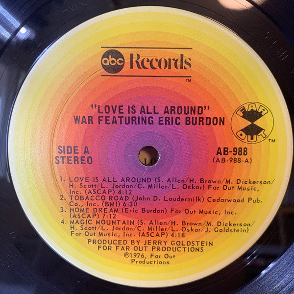 Eric Burdon & War : Love Is All Around (LP, Album, San)