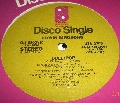 Edwin Birdsong : Lollipop (12")