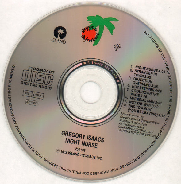 Gregory Isaacs : Night Nurse (CD, Album, RE)